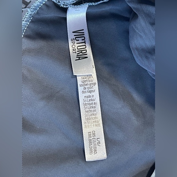 Victoria's Secret Victoria Sport Player Sports Bra Gray Black Womens L - Picture 5 of 6